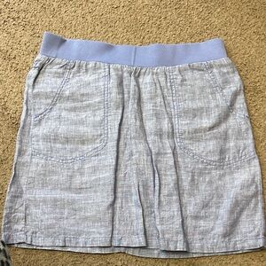 Toad&Co Light Blue Linen Skirt